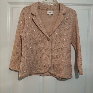 ECI Women's Sequin Blazer - Light Pink